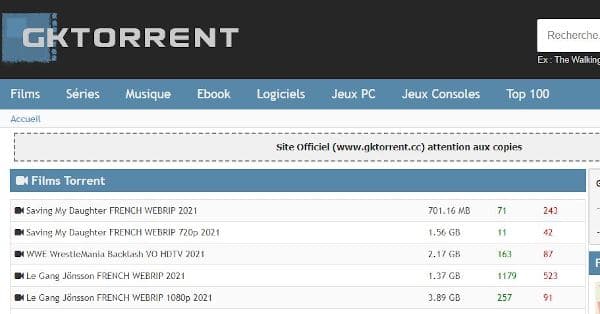 GkTorrent torrents