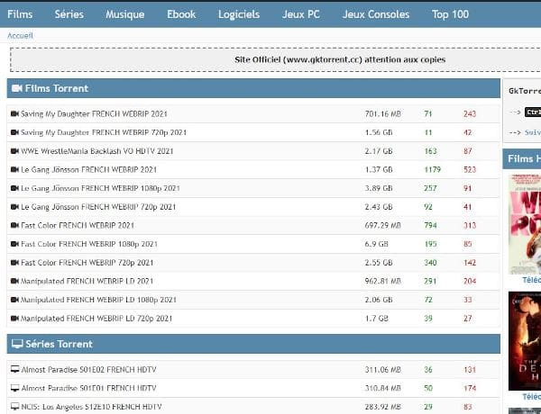 GkTorrent telechargement